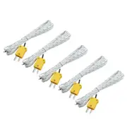 5Pcs 2m 200cm K-Type Temperature Testing Thermocouple Wire Cable -50C to +200C