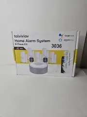 Tolviviov WiFi home alarm system, 8 Pieces-Kit Works With Alexa And Google Home.