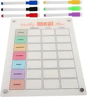 OFFSCH Refrigerator Weekly Calendar Kitchen Planner Meal Planner Board Erasable Schedule Pad