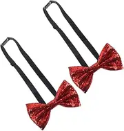 [BESTYASH] Bow Tie Hanger Bows Sparkle Tie Hair Ties Cummerbunds Sequin Ties Black Tie for Man Zip Tie Silk Pocket Squares for Men Wedding Sequin Tie Men Burnt Orange Tie Rosy Leather