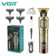 VGR Hair Clipper Cordless Hair Cutting Machine T9 Hair Trimmer Vintage Haircut Machine Barber Electric Trimmer for Men V-073
