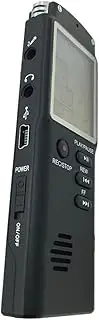 CAXUSD 8Gb Professional Digital with LCD Display High Fidelity Audio Recorder Player Built in Microphone Compatible Portable Design Black