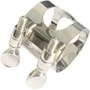 ibasenice Treble Clarinet Nickel-plated Clip Double Screws Fit for Clarinet Mouthpieces Offers Great Sound and Flexibility Silver Finish