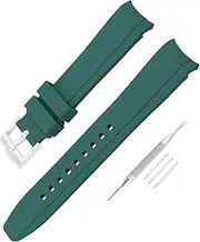 JETHENG Men's Rubber Strap Compatible for 20mm Tudor Black Bay 68 58 GMT M79030 M79950 M79012 M79018 M7939G Ladies outdoor work waterproof silicone watch band wrist strap Buckle,