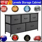 Levede Storage Cabinet Tower Chest of Drawers Dresser Tallboy 5 Drawer Dark Grey