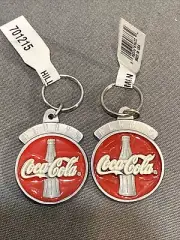 2 Vintage 1997 Always Coca Cola Collectible Key Chains Junk Drawer C5