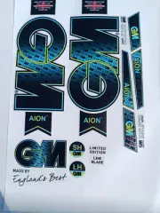 NEW GM AION LIMITED EDITION DIGITAL EMBOSSED TOP QUALITY CRICKET BAT STICKER