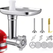 Metal Meat Grinder Attachment for KitchenAid Stand Mixer,Sausage Stuffer
