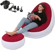Inflatable Chair,Inflatable Furniture Chair Sofa Ottoman Deck Chair Leg Stool Rest Single Sofa Beanbag Living Room Outdoor Air Living Room Chairs,