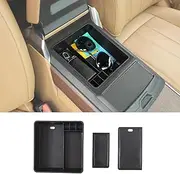 Armrest Storage Box for Range Rover/Range Rover Sport 2023, Armrest Insert Container Storage Box with Rubber Mat, Centre Console Organiser Tray (without Refrigerator)