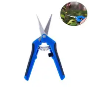 Catzon 165mm Gardening Pruning Shears Hand Scissors with Straight Stainless Steel Blades for Trimming Herbs Flowers Plants -Blue