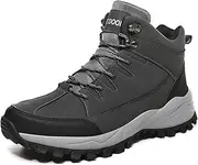 [RICHOLV] Winter Leather Ankle Boots Men Casual Shoes Outdoor Waterproof Work Mens Hiking Boots Sneakers Warm Military Snow Boots