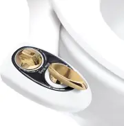 Bold White Gold – Non Electric Bidet Attachment for Your Toilet Seat – Water Spr