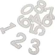 HORIALENCE 10 Pcs Faux Pearl Rhinestone Patches Iron Glitter Embellishments for DIY Clothing Bags and Craft Projects Shimmering Rhinestone Appliques for Easy Personalization