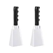 2pcs Noise Maker Loudly Hand Bells with Handle Football Games Cheering Cow Bells