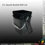 Hydroponics 21L Bucket With Lid DWC System DIY Parts Storage With Handle