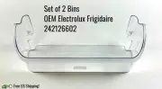 Electrolux Frigidaire 242126602 Refrigerator Shelf Bin Bottom Set of 2