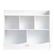 Wood Kid Storage Cubby, Toy Storage Organizer with Bookshelf, 5-Cubby Wood Toy Storage Cabinet, Children Book Toy Shelf for Kids Room, Playroom, Kindergarten, Nursery,