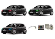 RGB Angel Eye LED Halo kit with IR Remote for 10-13 Volkswagen Golf Headlights (for: Volkswagen)