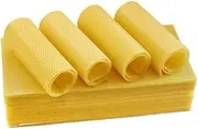 30PCS Honeycomb Foundation Bee Hive Wax Frames Waxing Beekeeping Equipment Sheet, 415mm x 195mm, Natural Wax Construction, Essential Equipment for High Honey Production