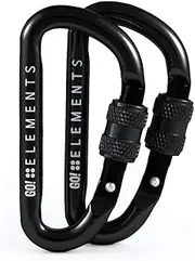 GO!elements Carabiner Key Ring Micro 6 Mini Carabiner Hook Small with Screw Cap