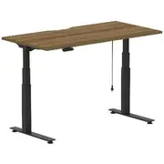 Stilford S2 Electric Sit Stand Desk 1500mm Black/Walnut