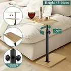 Bath Tub End Side Table Sofa Stand Rack Caddy Tray Wine Glass Book Phone Holder