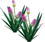 2 PCS Metal Agave Garden Ornaments Rustic Metal Agave Plants 13.8 Inch Metal Agave Tulips Decorations Tequila Rustic Sculpture