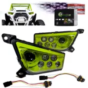 RZR LED Headlight Non Halo Polaris XP Turbo 1000, 900, General (Lime Non Halo)