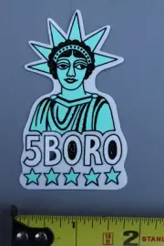 5 Boro Skateboards Statue of Liberty Cartoon New York Z76B Skateboarding STICKER