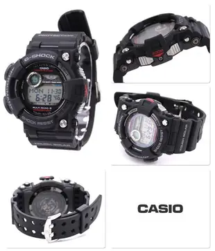 【金台鐘錶】CASIO卡西歐G-SHOCK 潛水用 電波錶 FROGMAN (蛙王)(日版) 黑 GWF-1000-1