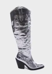 [AZALEA WANG] Metallic Mimi Cowboy Boots