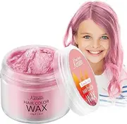 Temporary Hair Color for Kids, Magic Master Keratin Hair Wax Color Dye for Dark Hair Instant Colored Hair Gel Hairstyle Wax Cream Mud Pomade 3.4 Oz Girl Gifts, Party, Cosplay & Halloween (Marshmallow Pink, 100g)