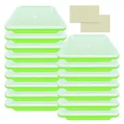 16 Pack Green Seed Sprouter Trays BPA Free for Indoor/Outdoor Germination