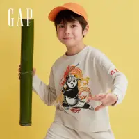 在飛比找momo購物網優惠-【GAP】男童裝 Gap x 功夫熊貓聯名 Logo印花圓領