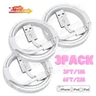 3Pack USB Data Charger Cable Cord 3/6FT For Apple iPhone 8 X 11 12 13 14 PRO MAX