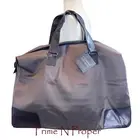 YSL Parfums Brown Nylon Canvas Tote Bag W/ Faux Leather Trim