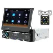 Bluetooth 1DIN Car Stereo Radio FM USB AUX MP5 Player With 8LED Rear Camera Kit