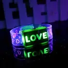 1Pc Led Bracelet Glow Light Up Bracelets LOVE Flashing Wristband Glowing Ban S❤O