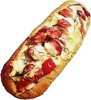 KONTONTY Vivid Bread Shape Pillow Double-Sided Print Zipper Closure Sofa Decor Imitation Bread Pillow