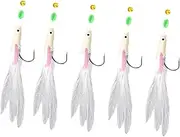 Generic 5X Fishing Sea Rigs with End Swivel Glow Fishing Pearls Bait Lures String Hooks for Fresh Water Water