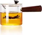 Glass Teapot with Infuser, Japanese Tea Set Stovetop Safe, Clear Tea Kettle with