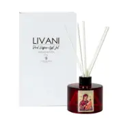 NEW Candle Bar Religious Icon Reed Diffuser Gift Set Livani Red 2pce