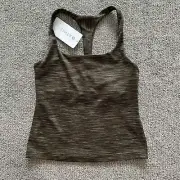 Athleta Transcend Scoop Support Tank Top Built in Bra Cup A-C Size Small
