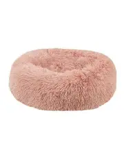 [Living Today] Nest Plush Donut Faux Fur Calming Pet M in Salmon Pink