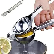 Large Lemon Squeezer - Premium Quality Stainless Steel,Lemon/Lime/Fruit Manual Citrus Press Juicer with Peeler