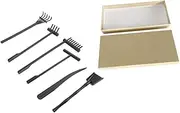 GARIOUANS 1Set Zen Garden Rake Desk Includes Rakes Box for Sand Table Art Meditation and Relaxation Decor