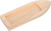 EXQUIMEUBLE Unfinished Wooden Boat Model Decoration Rustic Wood Boat Craft for Home and Office Nautical Theme Lovers
