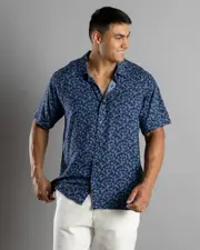 [RVCA] RVCA Men's Cosmos Short Sleeve Shirt in Outer Space Black Size XL XL Outer Space Black