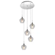 Harper LED 5L Glass Spiral Pendant Lights Clear | Marden Designer